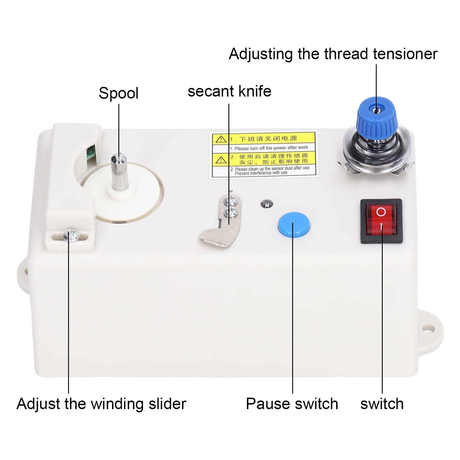 Dpofirs Elektrische Automatische Spuler, Spuler Zum Nähen, Spuler Intelligente Automatische Zeitsparende Stickmaschine Spuler Breite Spannung 110 Bis 240 V