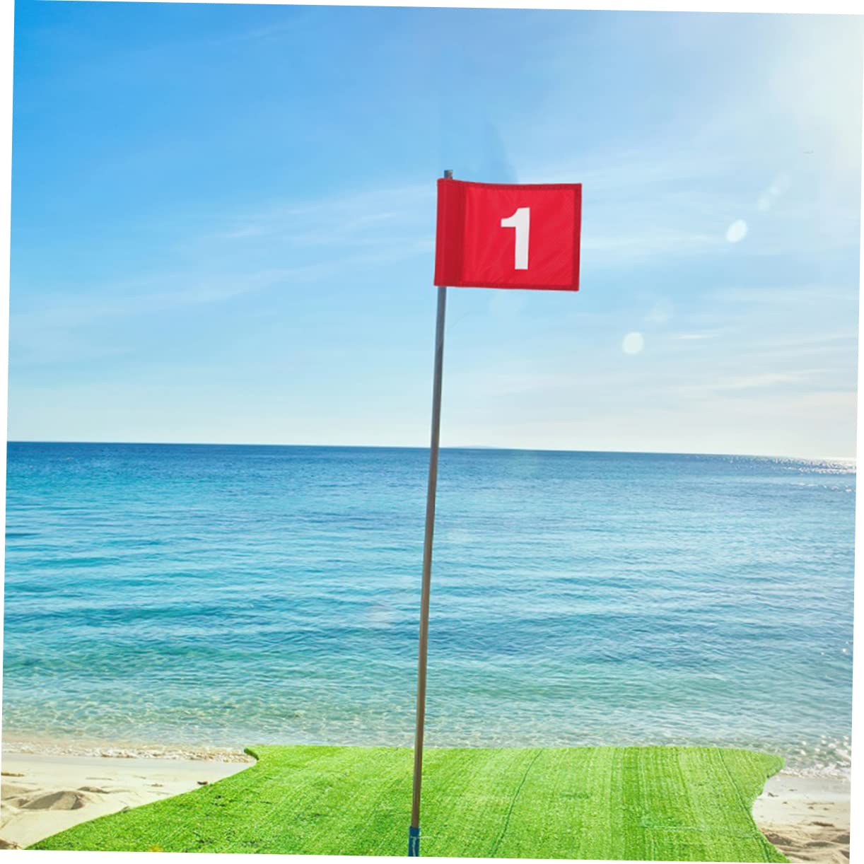 TOBBOMEY Golfing Court Flags 2 Pack Precision Designed Beautiful Textured Surface Perfect for Training Sessions