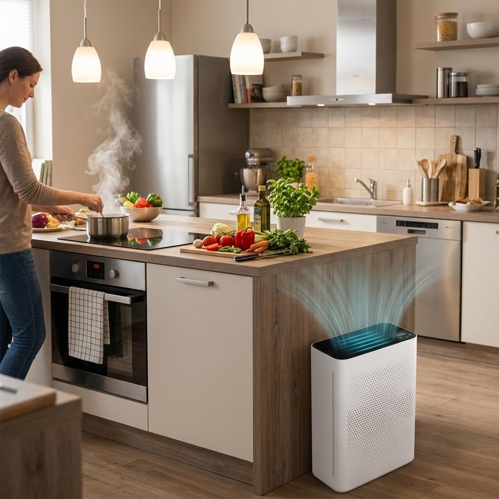 Air Puifiers for Home,Large Room up to 1076 Ft² in 1 Hr with Automatic Function,Air Quality Monitor,Negative ion purification,Sleep Mode,24db,Hepa Air Puritier,for Allergies,Smoke,Pet Hai