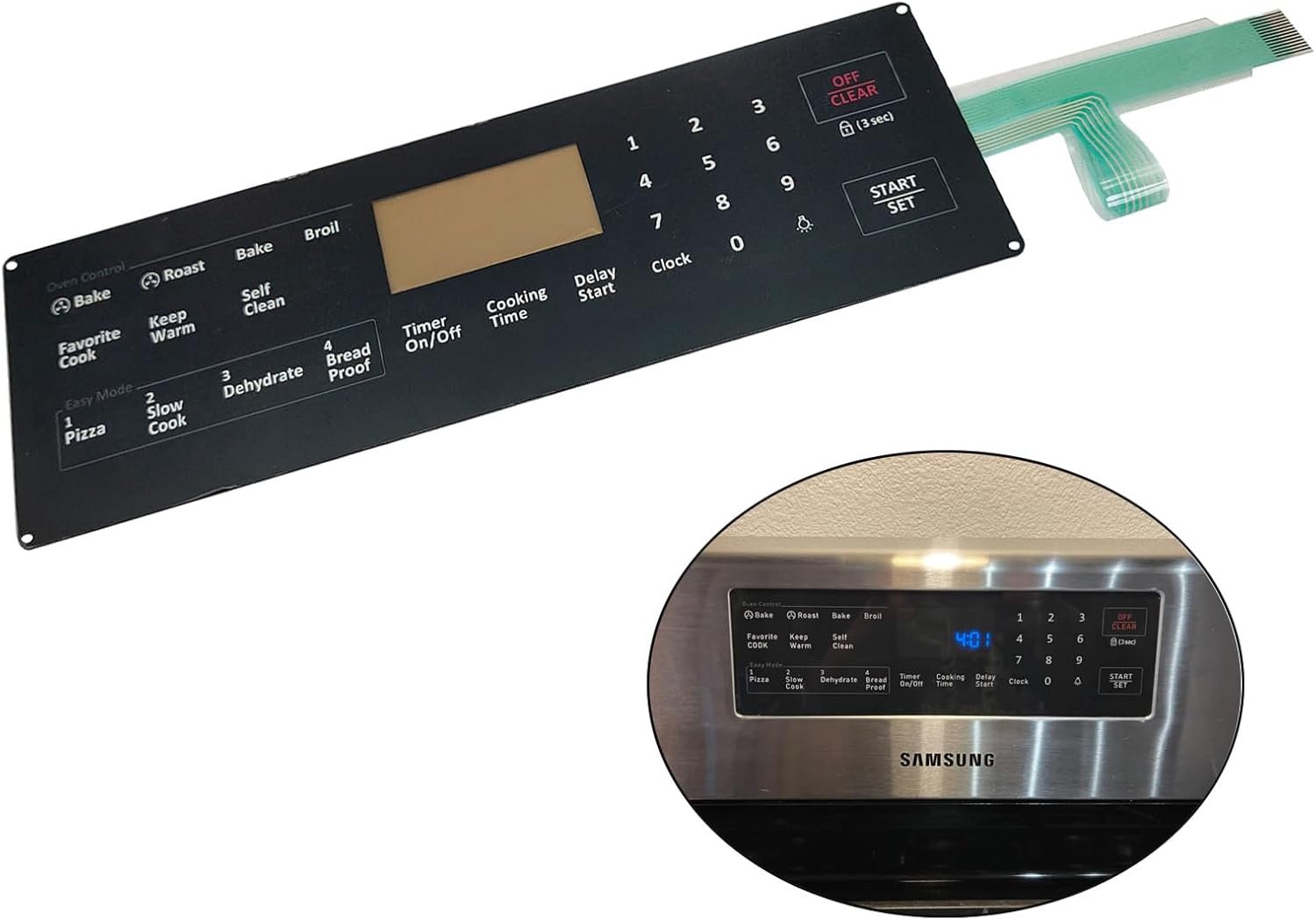 Bydorunce DG3400027B Membrane Switch Touchpad Replacement