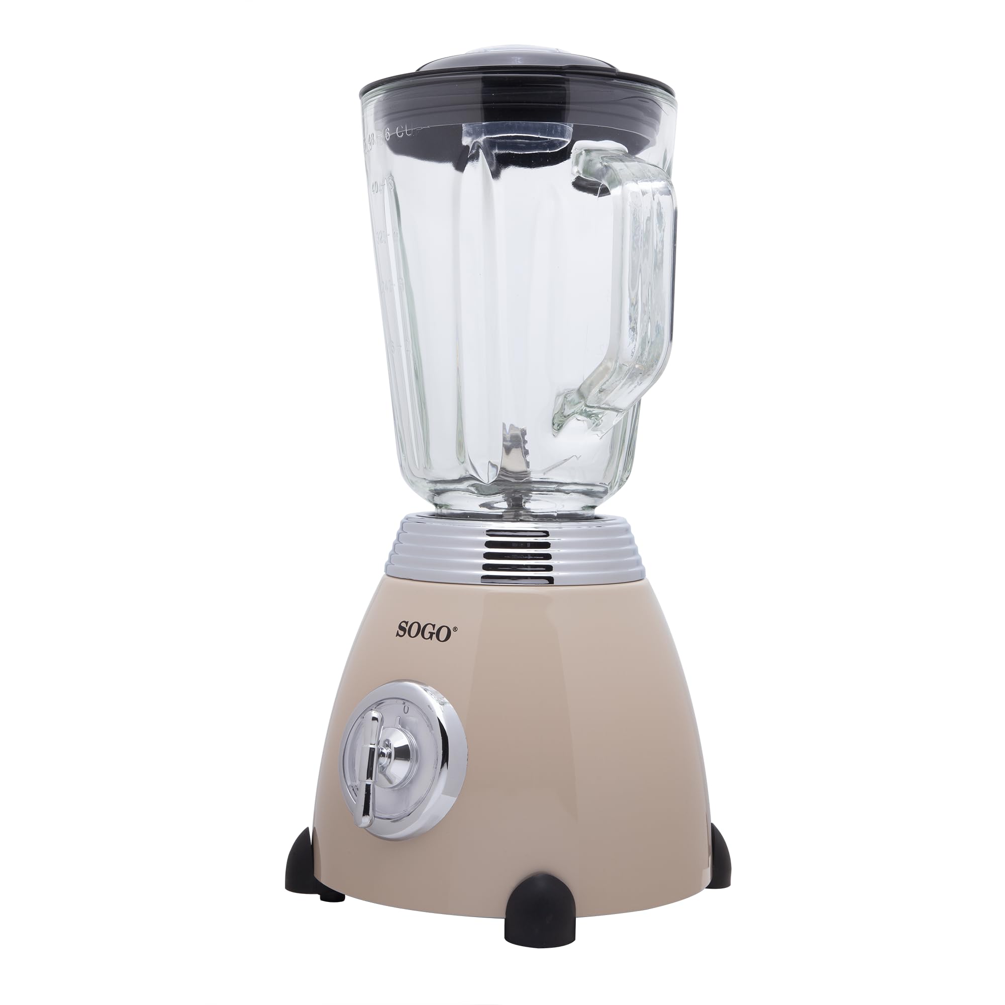 Sogo Retro Vintage acero INOX y esmalte (Beige, Batidora 500W)