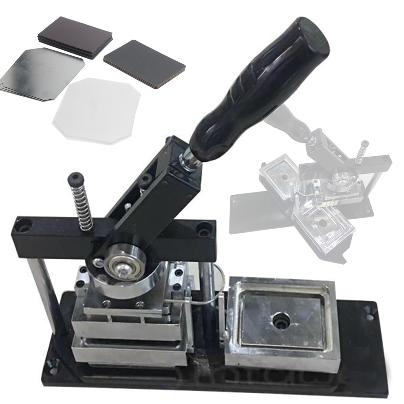 Abzeichen-Maschine für DIY-Fotomagnete, rechteckige Kühlschrankaufkleber mit 100 Materialien, Geschenk-Knopfdruck für Teamleistung und Erinnerungsstücke