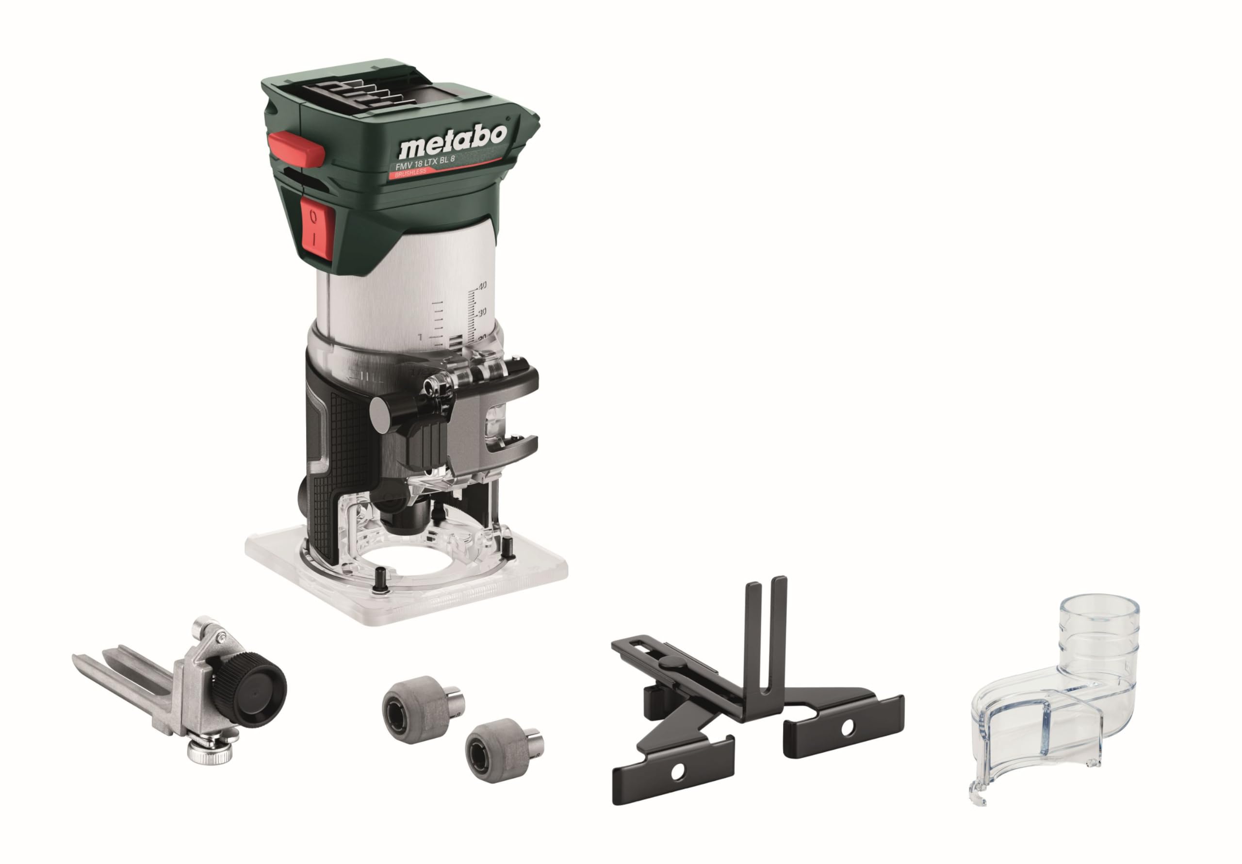 Metabo FMV 18 LTX BL, affleureuse sans fil, 18 V, moteur brushless, 29000 tr/min