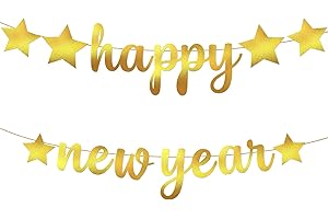 KatchOn, Gold Happy New Year Banner - No DIY, 10 Feet |...