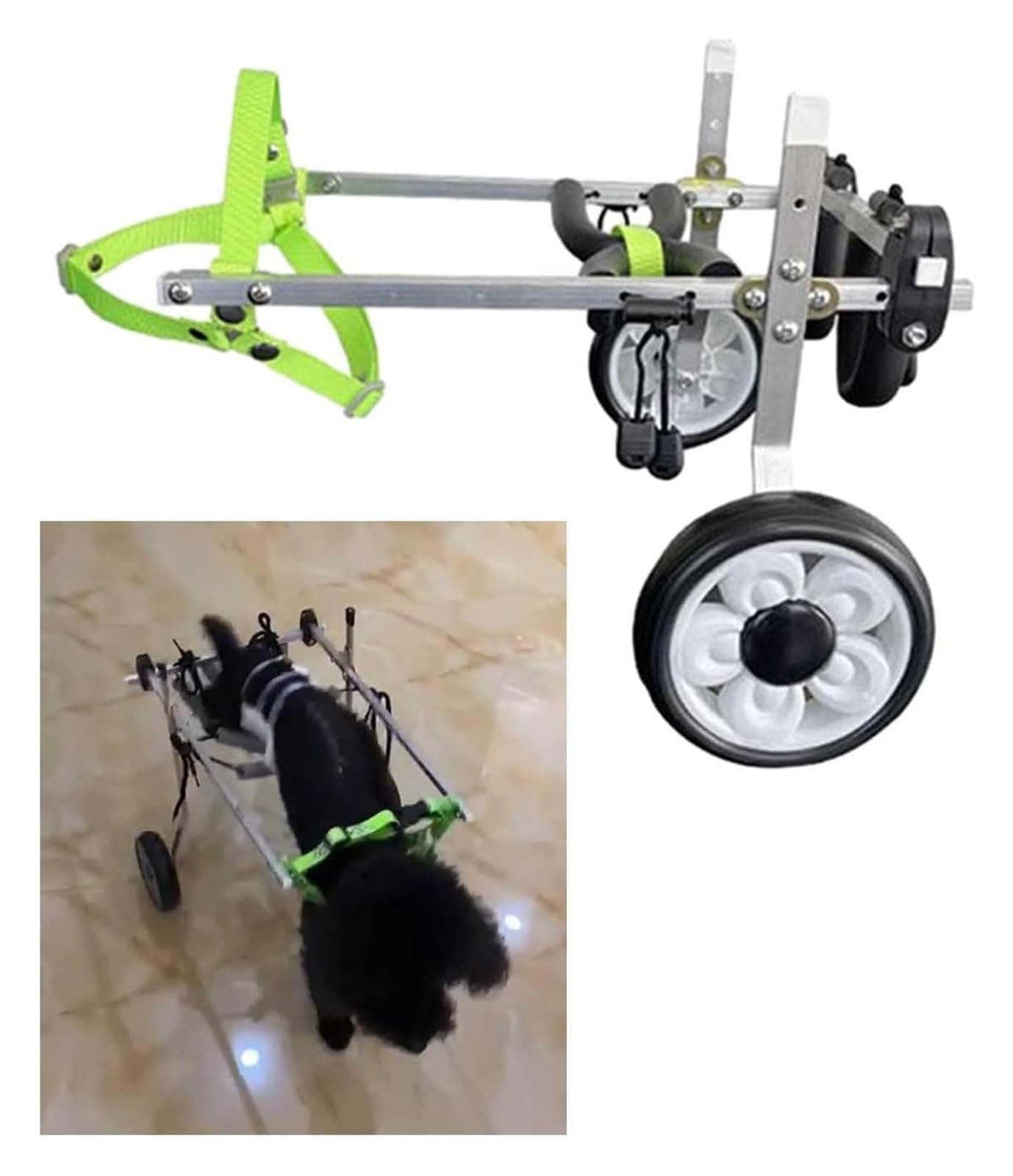 Fauteuil roulant pour chien léger dispositif de marche assistée XXS
