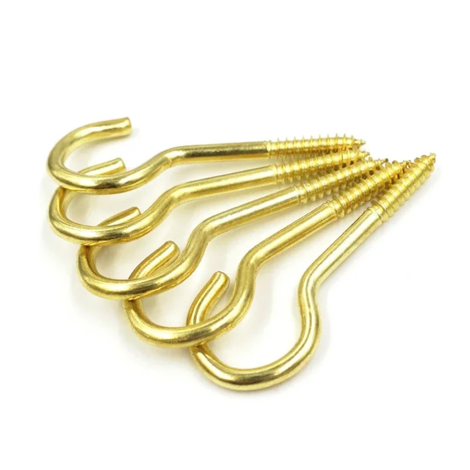 Ganci da soffitto in metallo, Confezione da 60 ganci a vite autofilettanti multicolori, dimensioni multiple(Copper Plated,10#)