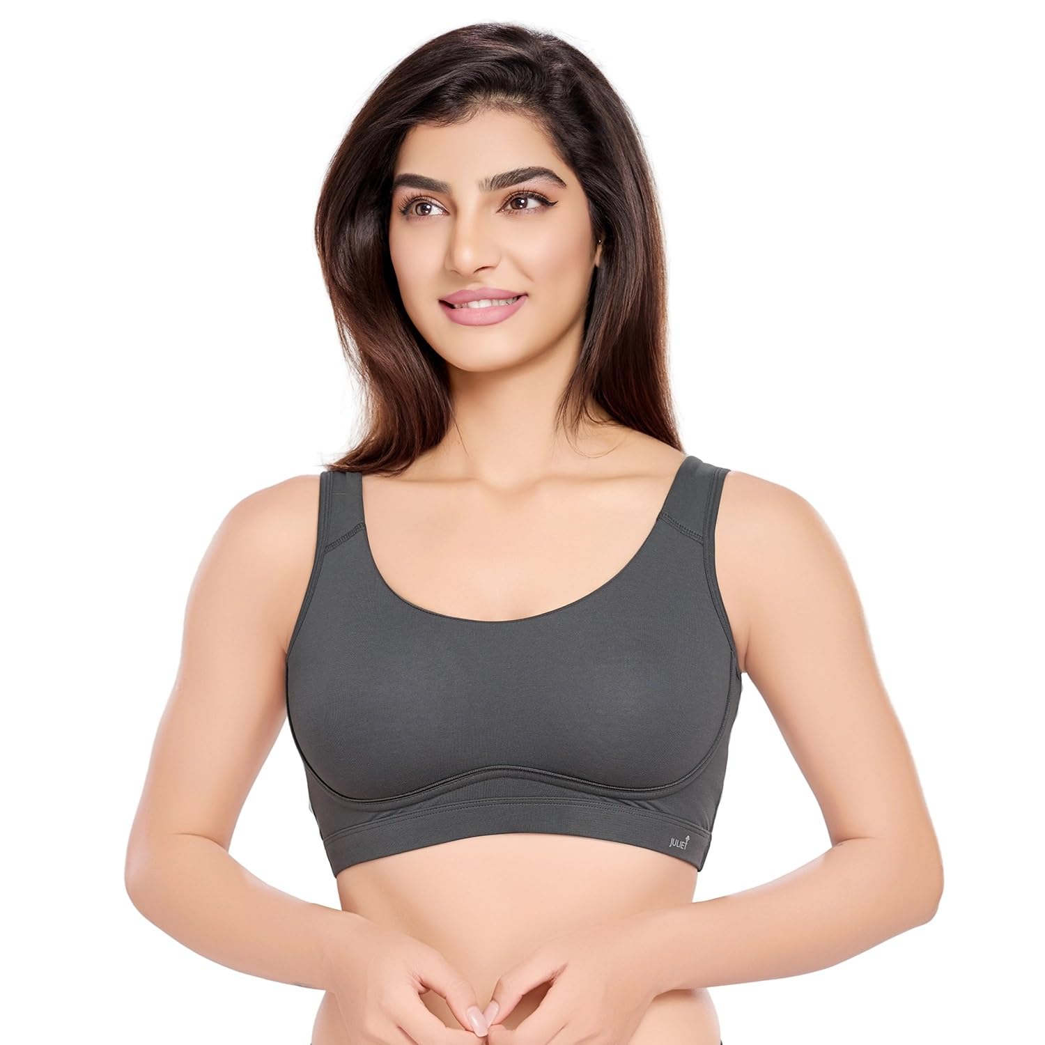 Women's Cotton Non-Padded Wire Free Sports Bra JS 97-image-26