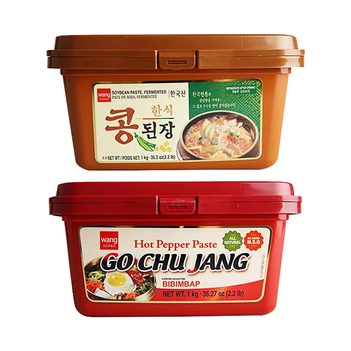 Buy Wang Korean Doenjang and Gochujang, Korean Pantry Essential Bundle