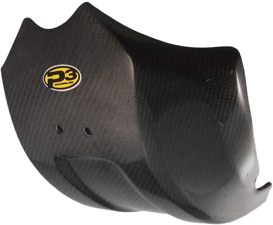 P3 Carbon Carbon Enduro Skid Plate Black