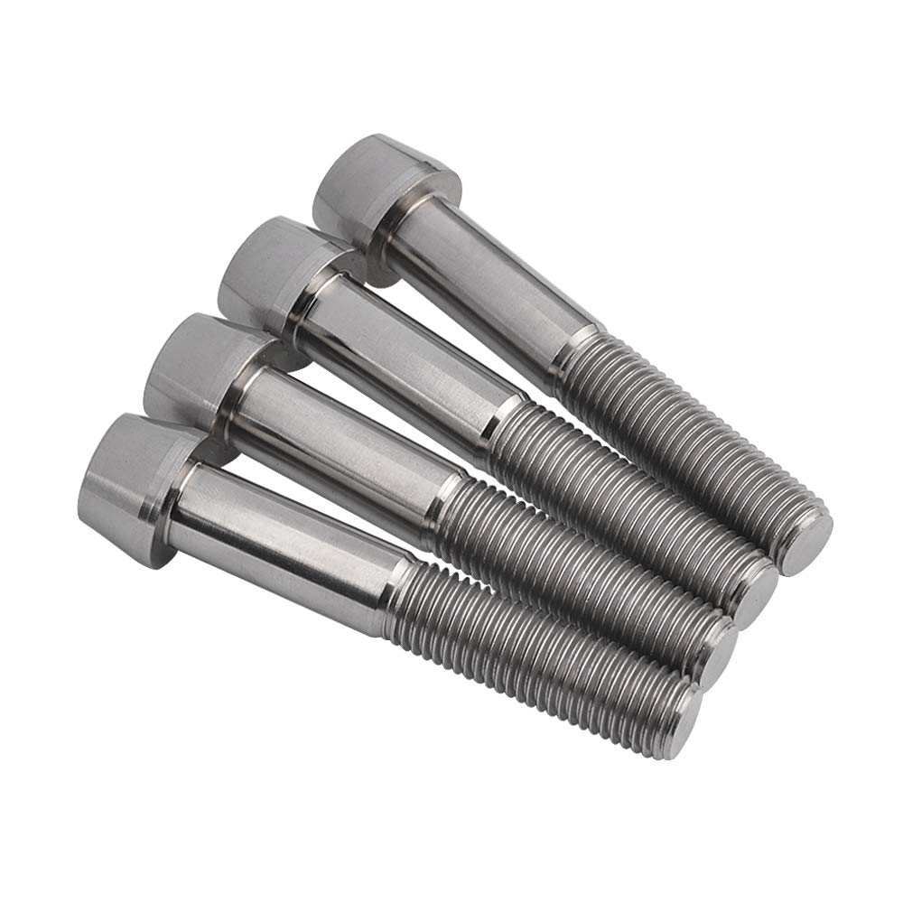 Bullone in titanio M10 x 60 mm, passo 1,25 mm, viti a testa conica per motore pinza freno anteriore Ducati, confezione da 4