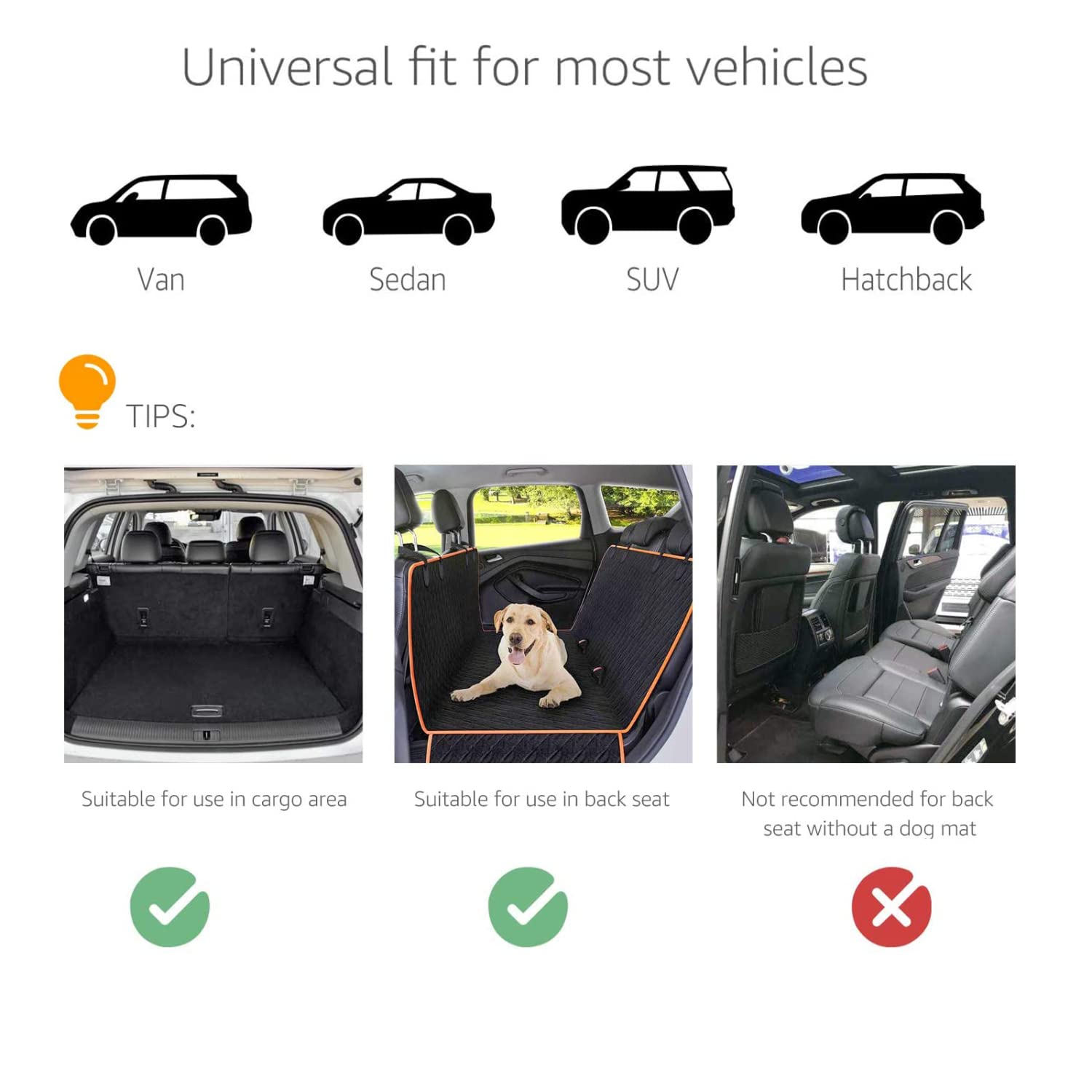 Nobleza - Barrera Protectora de Coche para Perros, Rejilla Separador Perro Coche Extensible Universal Reja de Seguridad Barrera, para Perro y Maletas Mascota Apoyo para Cabeza 96-145x30cm Acero