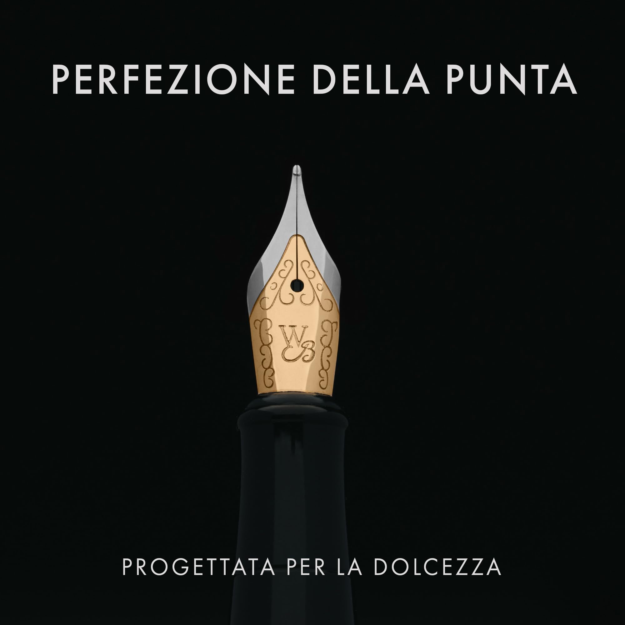 Wordsworth & Black Set di penne stilografiche, pennino medio in oro 18 carati, include 24 cartucce d'inchiostro, convertitore di ricarica e confezione regalo, finitura oro [Blu Imperiale]