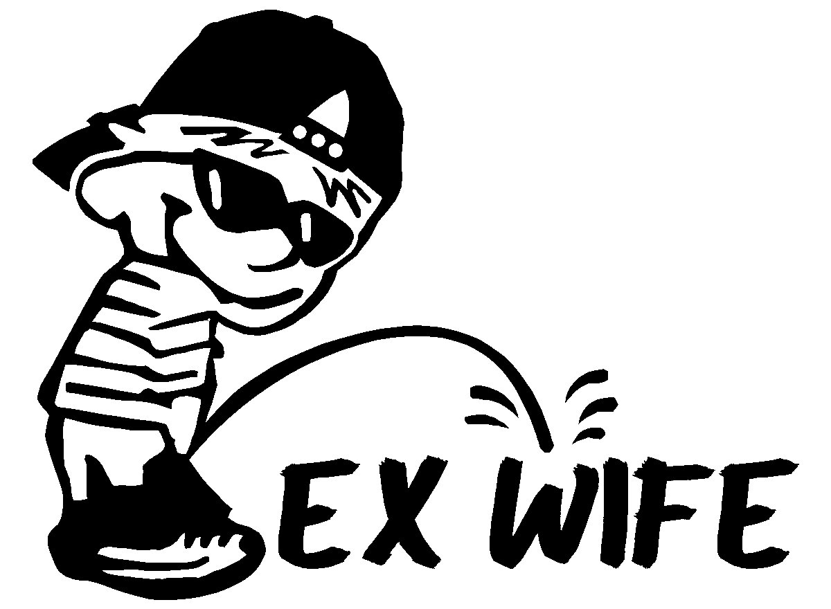 Sassy Stickers Pee On Ex-Wife Decal Car Truck Bumper Window Sticker