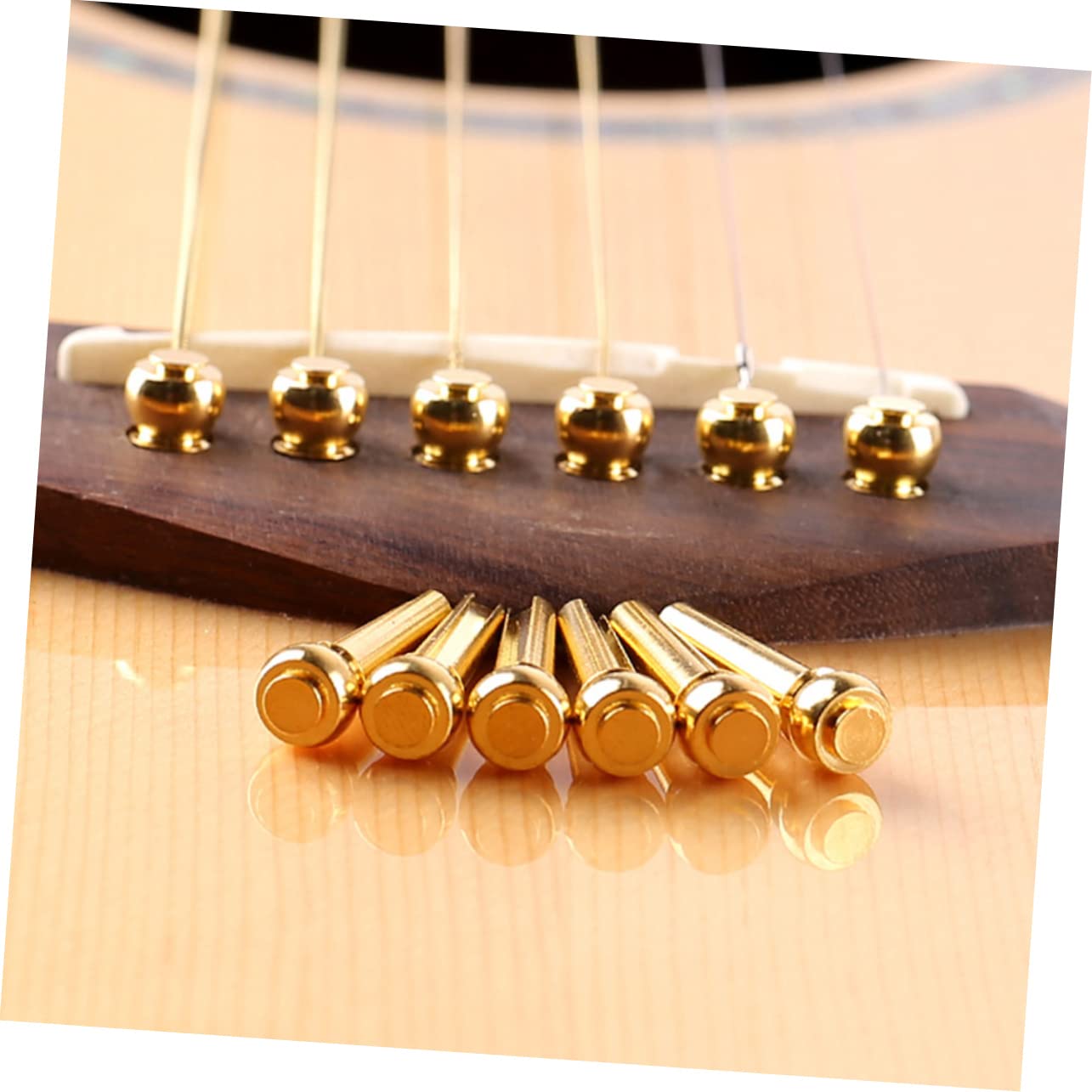 VICASKY 36piezas Clavijas De Puente De Cobre Para Guitarra Accesorios De Reemplazo Compatibles Guitarras Acústicas y Folk Material Duradero y Resistente Al Desgaste Mejora El Sonido