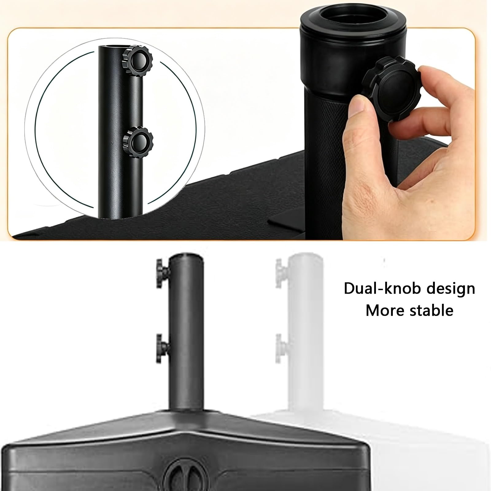 Questo Supporto per ombrellone appesantito, Base per ombrellone con rotelle