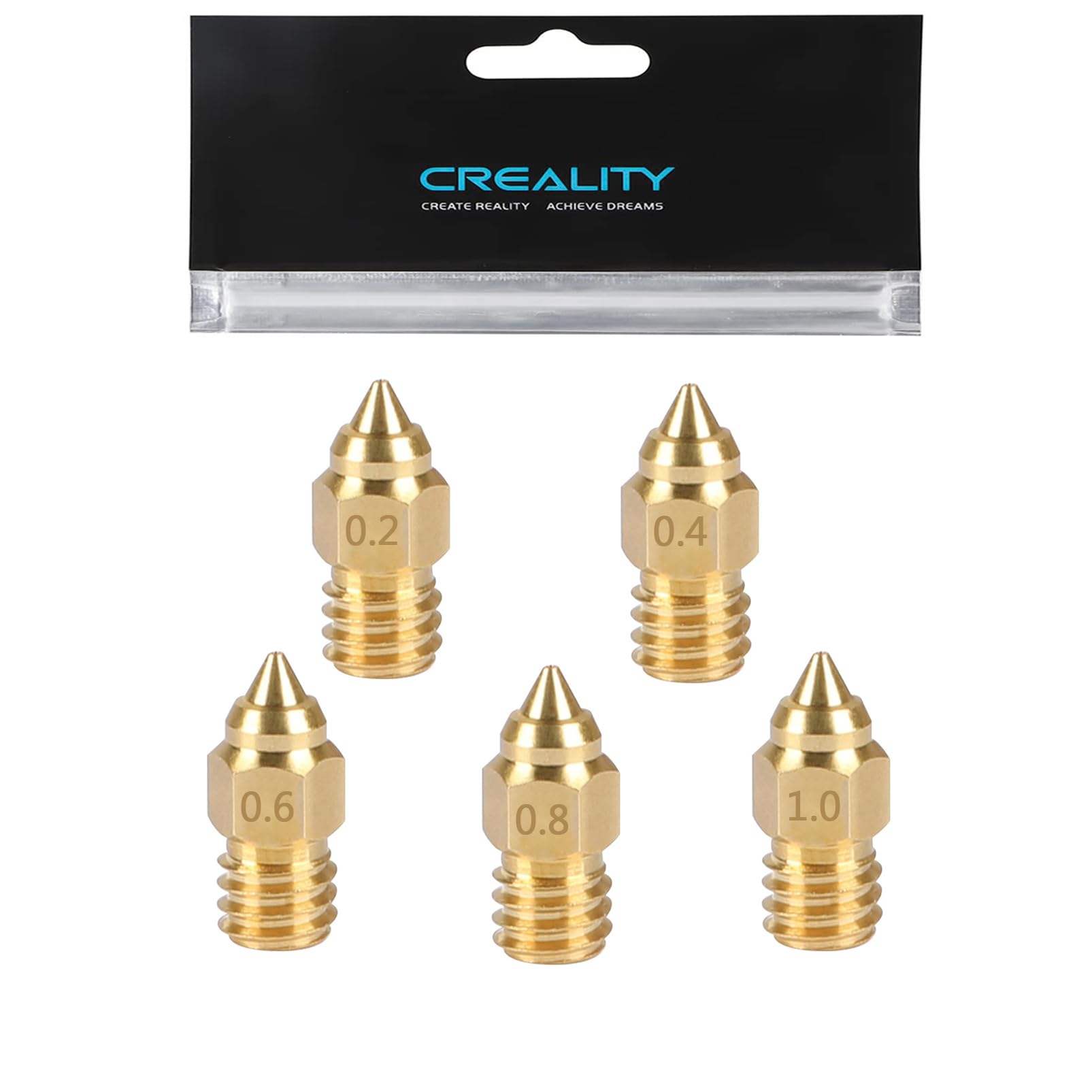 LANKEGU 20PCS Brass Nozzles Kit for Ender 3 S1, 3D Printer 8PCS 0.4mm and 3PCS 0.2mm, 0.6mm, 0.8mm, 1.0mm Nozzles Kit for Ender 3/Pro/V2/Max/Neo,