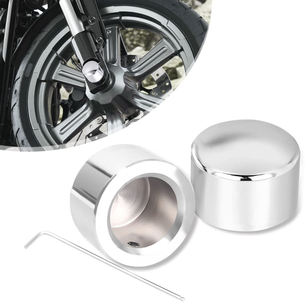 Liru CNC Black Front Axle Nut Cover Caps Bolt Cap for Harley Dyna Touring Electra Glides Road Glides Road Kings Street Glides for Sportster 1200 Iron 883