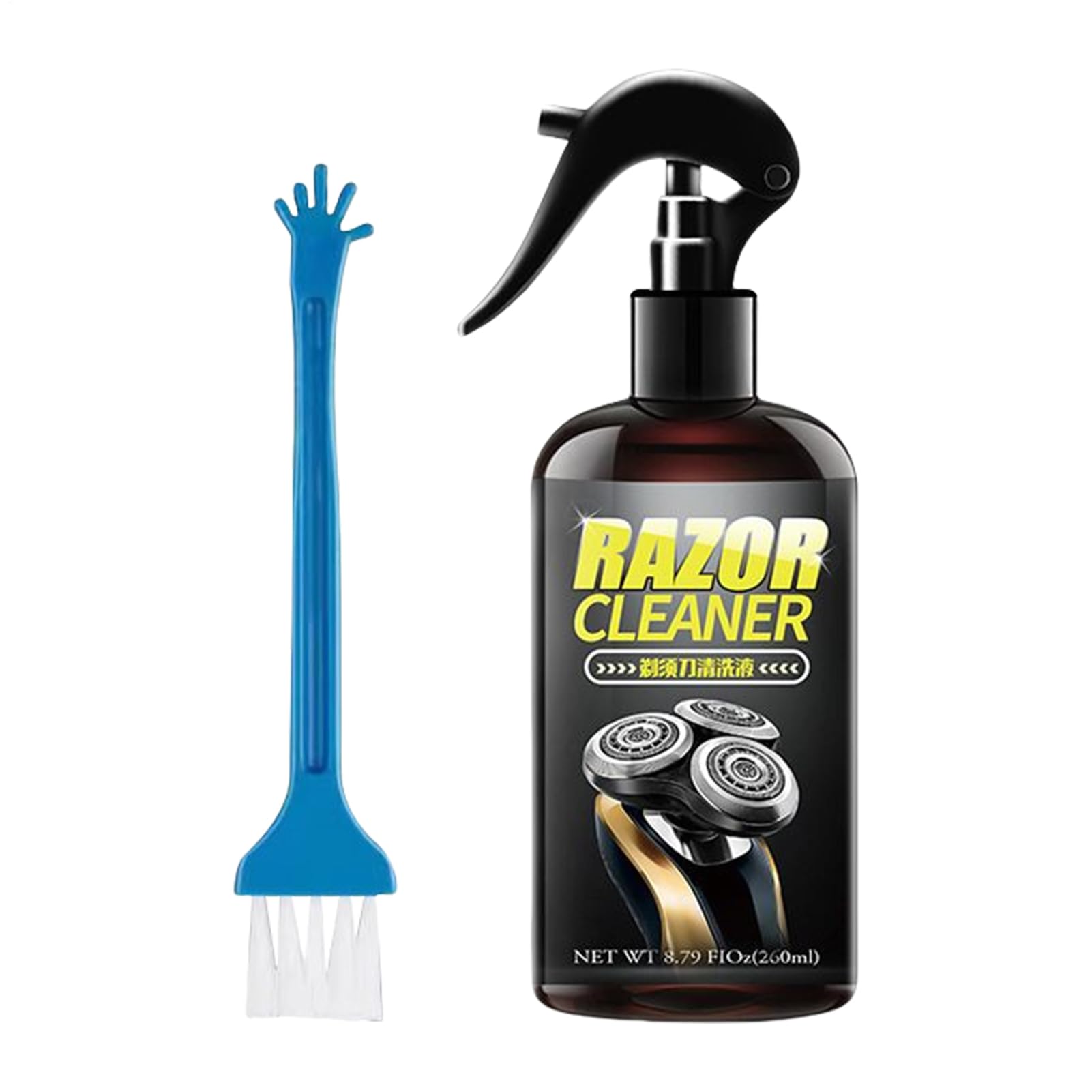 Electric Razor Cleaner Spray de nettoyage pour rasoir électrique, 260 ml, avec fonction de lubrification et anti-rouille, pour la plupart des rasoirs