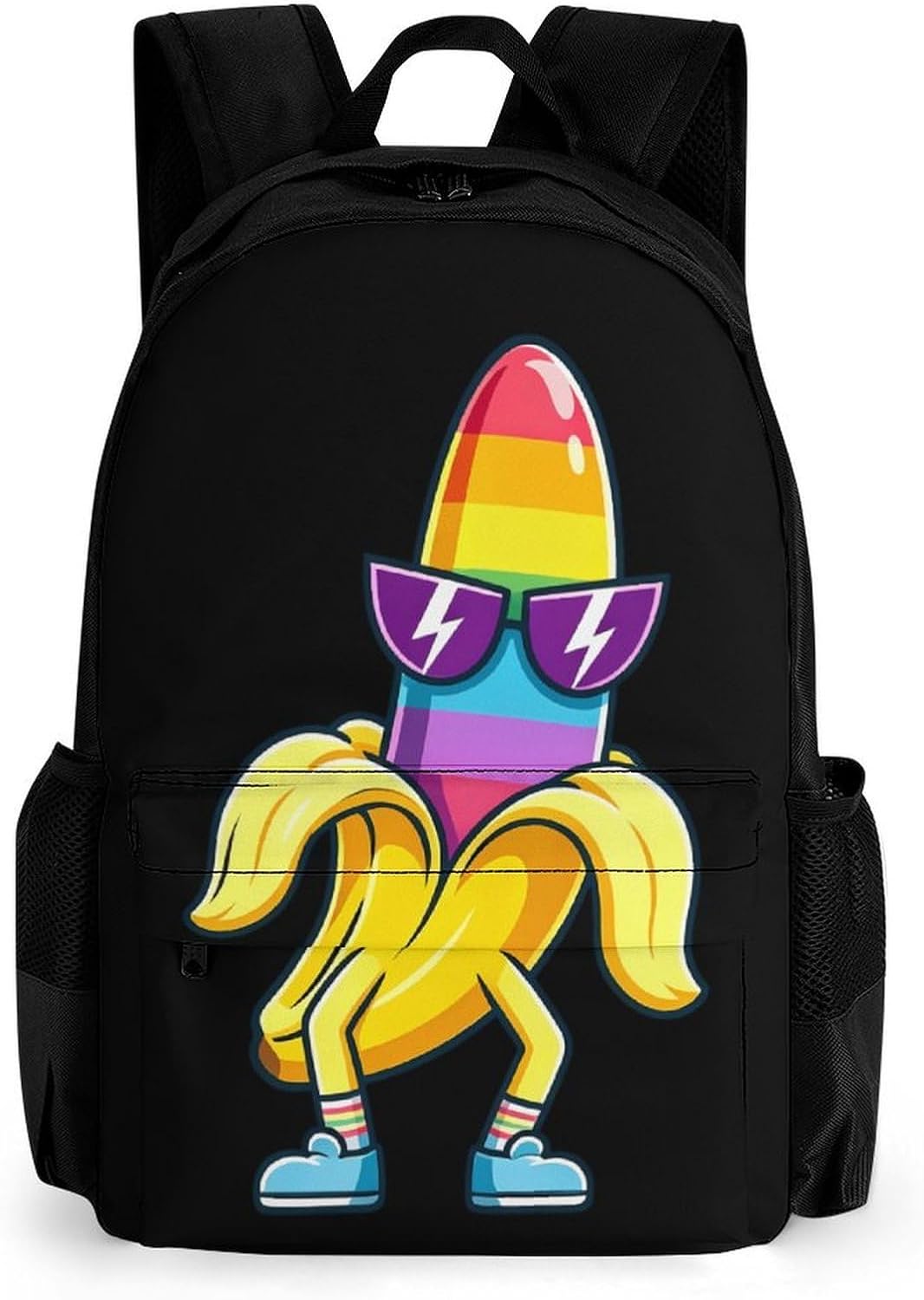 Rainbow LGBT Proud Banana Backpack Lightweight Backpacks Work Bag