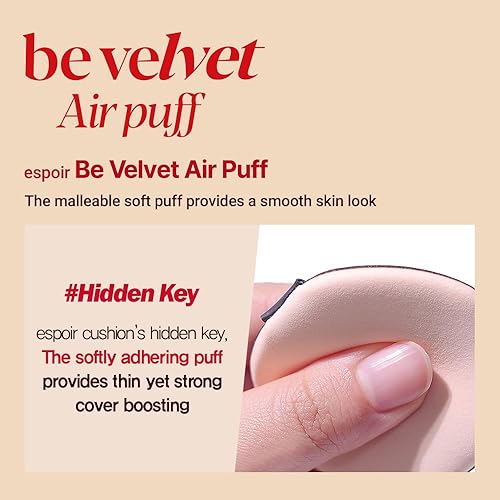 Miniatura 3 de Espoir Be Velvet Air Puff 7ea  Maquillaje facial impecable rápido y fácilmente  Aplicador de esponja de maquillaje cojín de aire para base líquida,