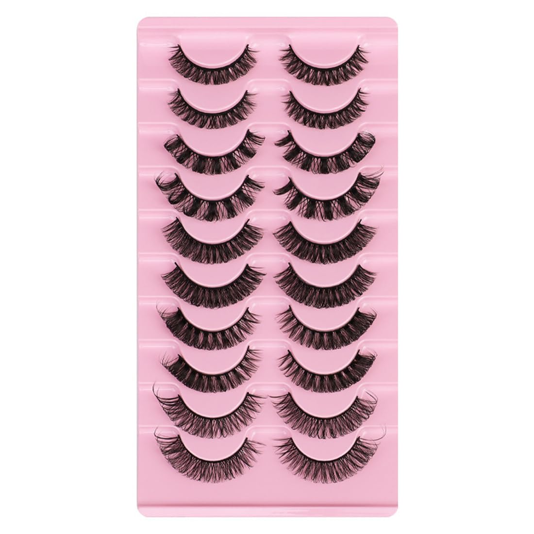 Mechones de pestañas postizas naturales, 1 caja de pestañas postizas 3D naturales 100% hechas a mano, 5 estilos de pestañas postizas naturales, pestañas individuales en racimo, negro