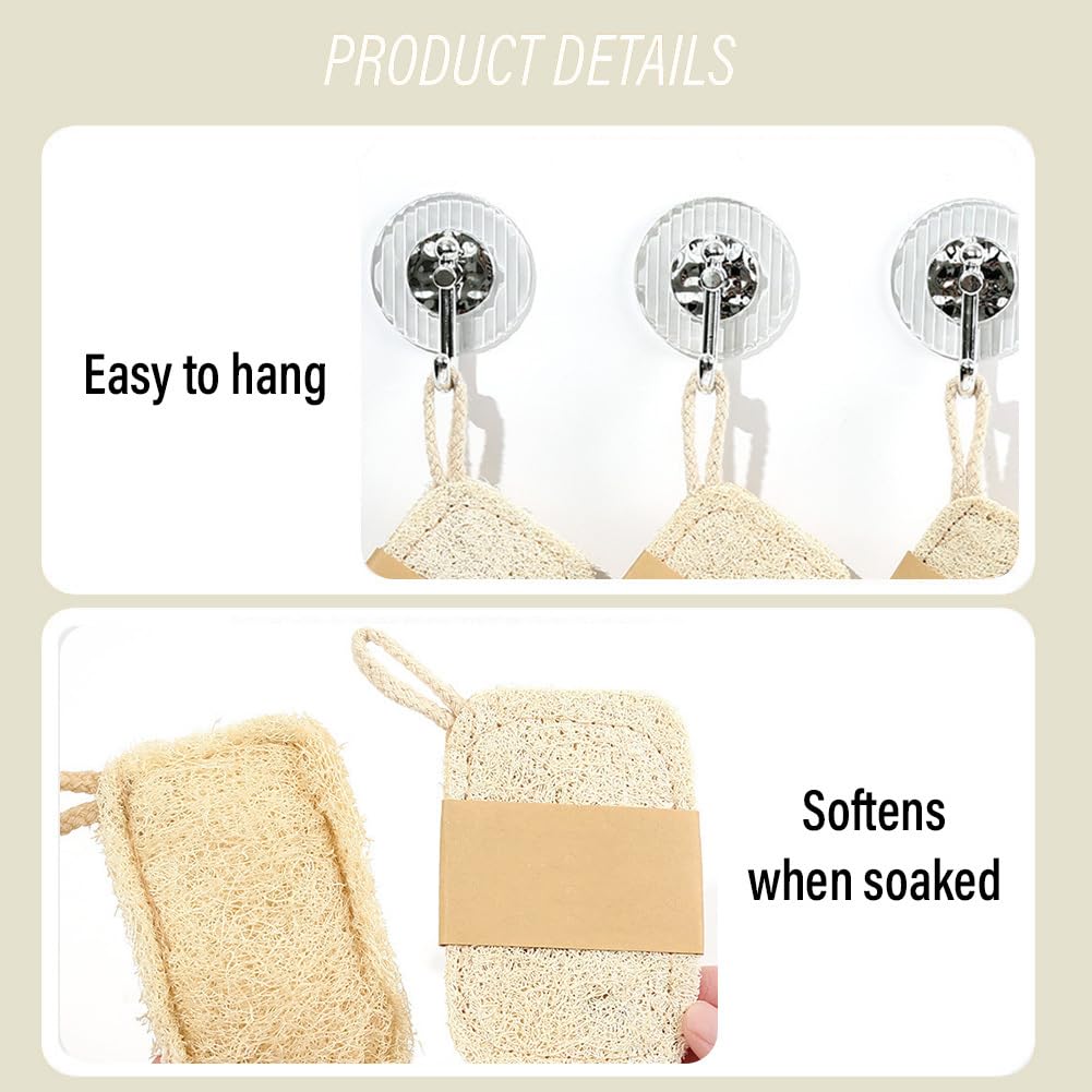 Luffa, 24 spugne da cucina, spugna per la pulizia, spugna per la pulizia, cuscino per sapone, spugna per la cucina, spugna abrasiva, spugna per la pulizia della torta