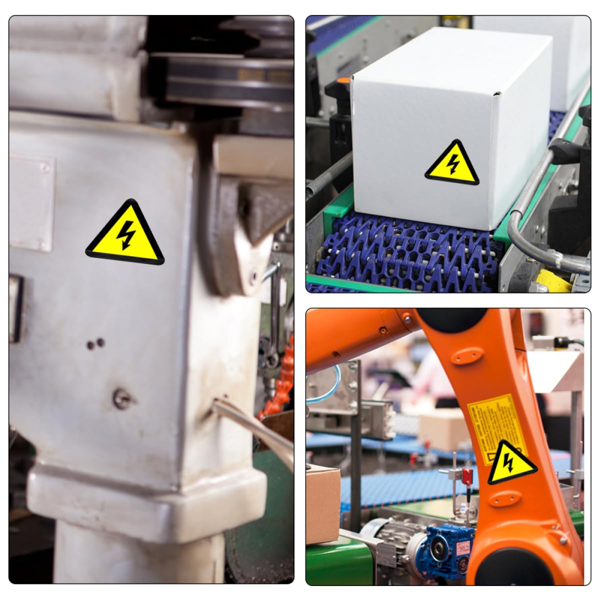 SOIMISS Autocollants D'avertissement de Chocs Électriques Autocollants Adhésifs de Sécurité de Triangle Jaunes Lot de 20 pour Boîte Électrique pour Jardin et École