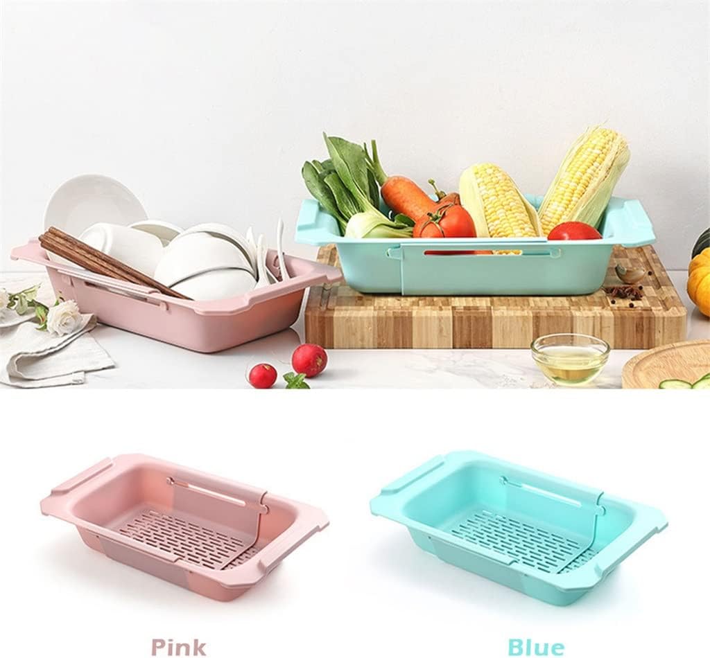 The Sink Colander Storage for Cooked Pasta Extendable Home Kitchen Strainer Basket(black-JoJo's Bizarre Adventure1)