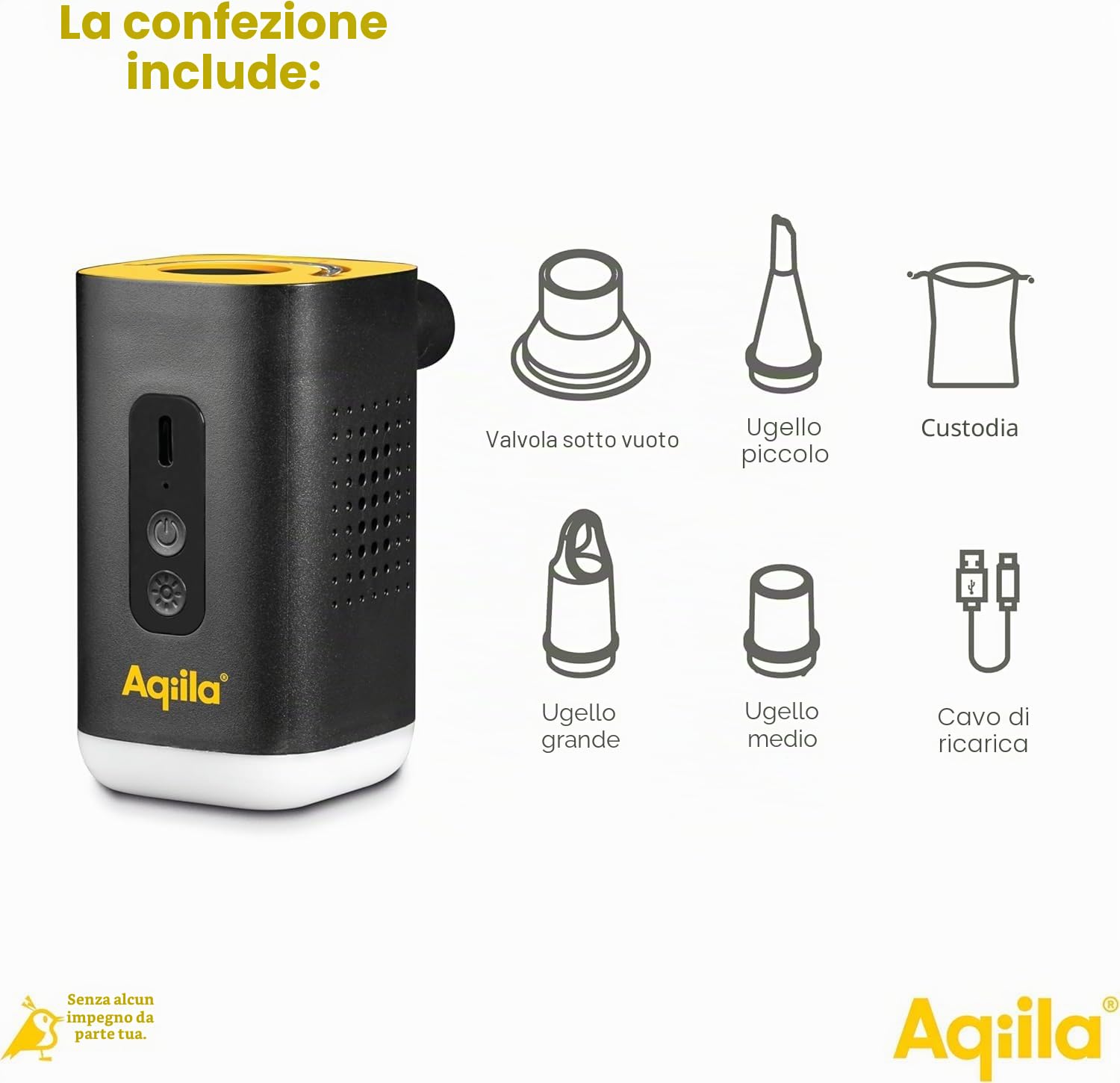 Airbird C2 - Pompa d'aria portatile e compressore ad alte prestazioni con amplificatore tascabile, impostazione rapida e spegnimento automatico, gonfiatore preciso di materassi e palloncini