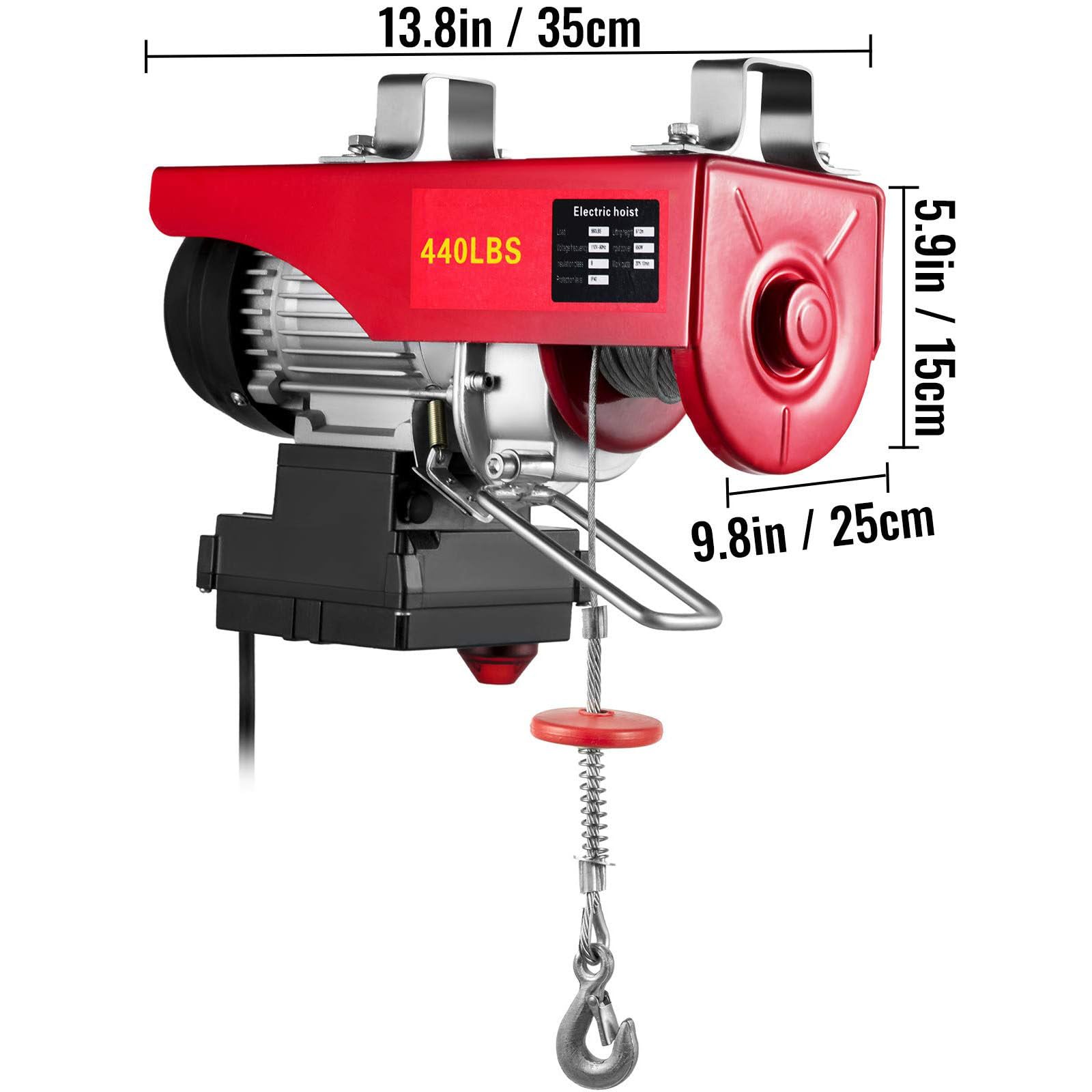 Nuovo Ascensore Portatile, Verricello Elettrico, Paranco Elettrico per Carichi Pesanti, con Telecomando A Filo E Verricello Elettrico A Imbracatura Singola/Doppia 400kg-30m