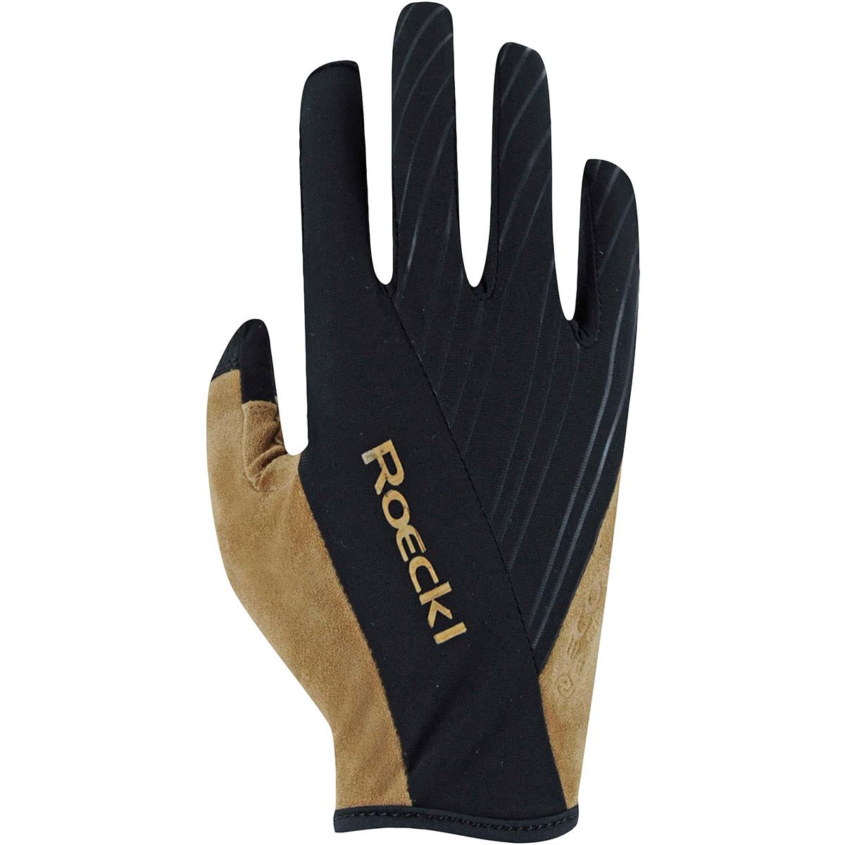 Roeckl Malvedo Fahrrad Handschuhe lang schwarz/beige 2023: Größe: 8.5