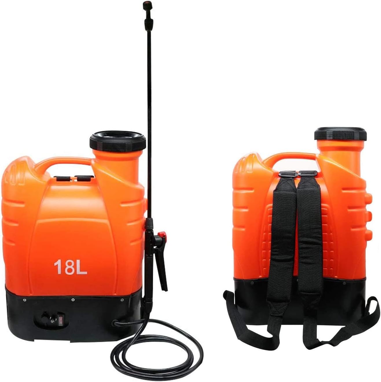 4.8 Gallon Battery Power Sprayer with 4 Different Spraying Nozzles,Backpack Pump Sprayer for Garden and Lawn,Agriculture Spraying Watering
