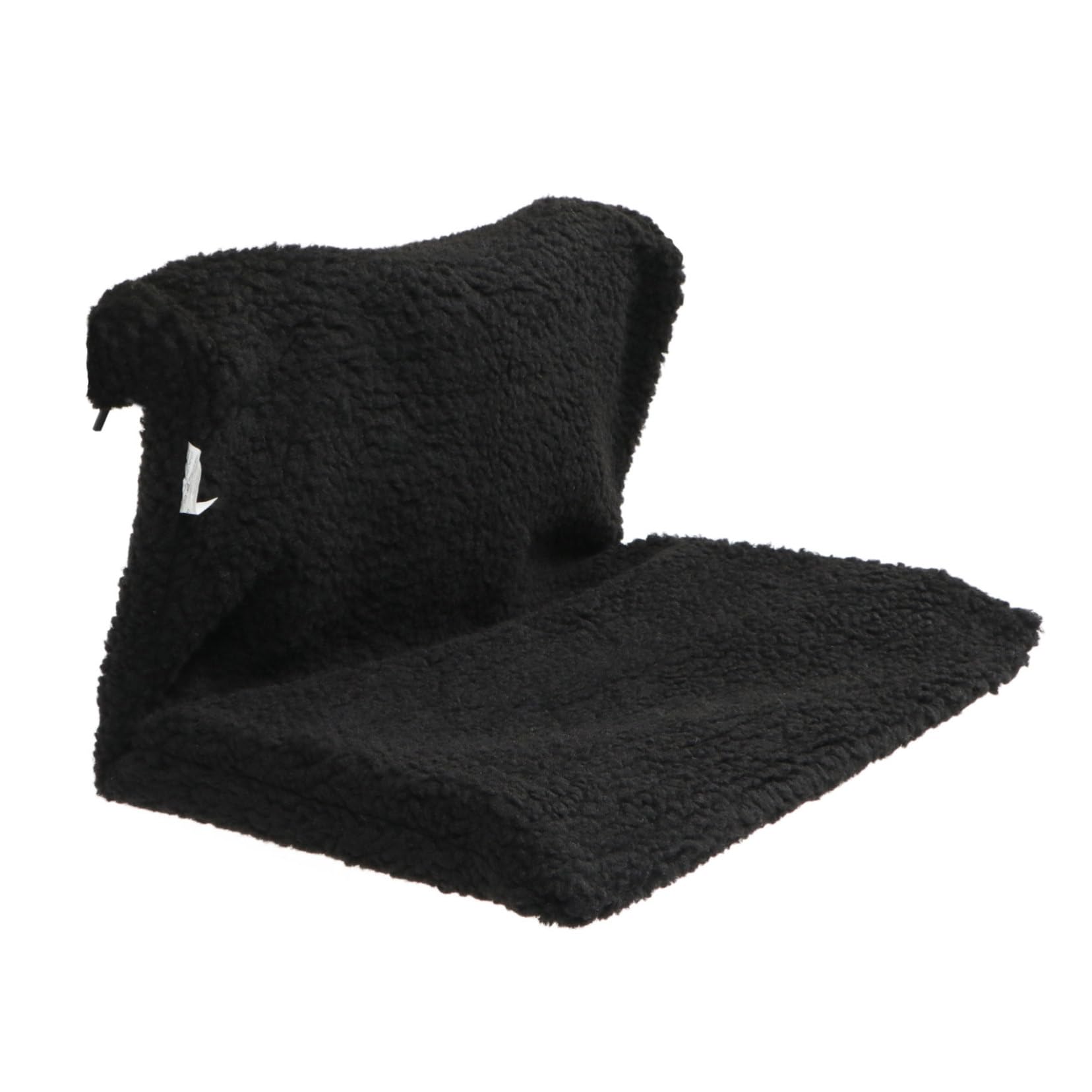 BESPORTBLE Hamac pour Chat à Suspendre Radiateur Coussin en Polaire Noir, Lit à Cadre Métallique Chaud pour l'hiver, Confortable pour Chats, Chatons et Petits Chiens en Intérieur