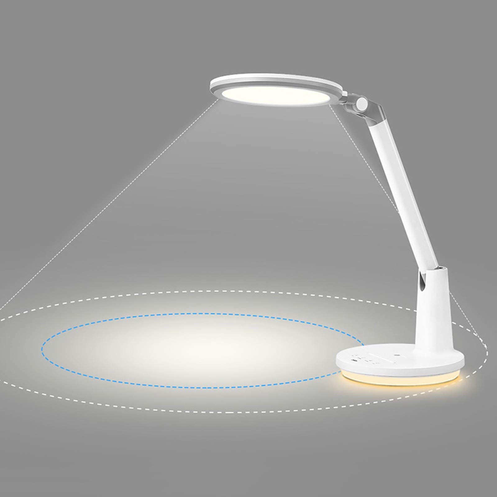 Lampa stołowa do czytania 19W LED Lampa biurkowa z ślizgającym się ściemnianiem, automatycznym czasem i inteligentnym photography Dotknij Lampa biurkowa do biura domowego lampka biurkowa