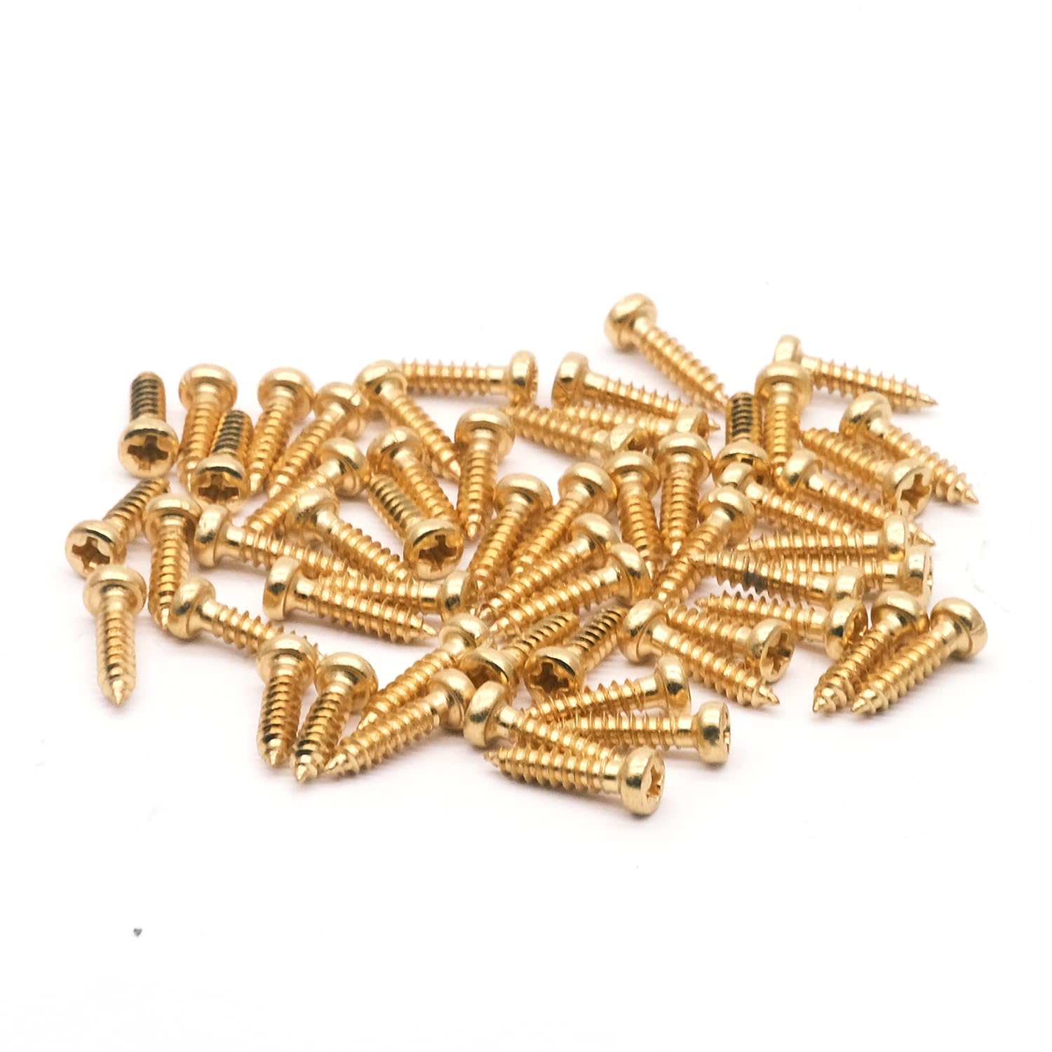 harpfeas Tuning Peg Tuning Key Screws Machine Heads Guitar Tuner Mounting Screws for Electric/Acoustic Guitar Bass 11 x 2 mm (Gold 50 Pack)