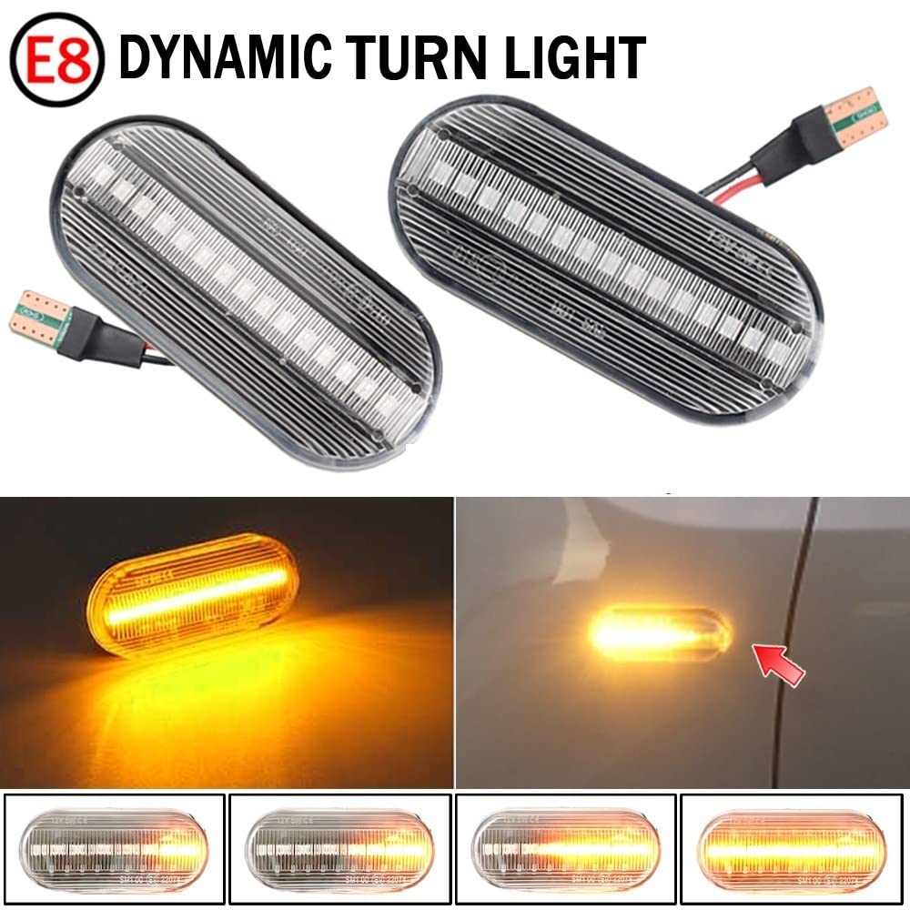 2pcs Side Fender Marker Sequential Indicator Blinker for Seat for Ibiza 6L 2002-2008 Dynamic Turn Signal Light Light Indicator