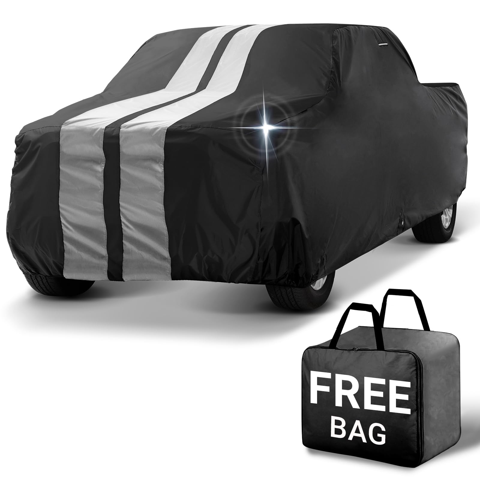 iCarCover Car Cover for 1973-1986 F250, F350 Crew Cab, 6.5 ft Short Bed