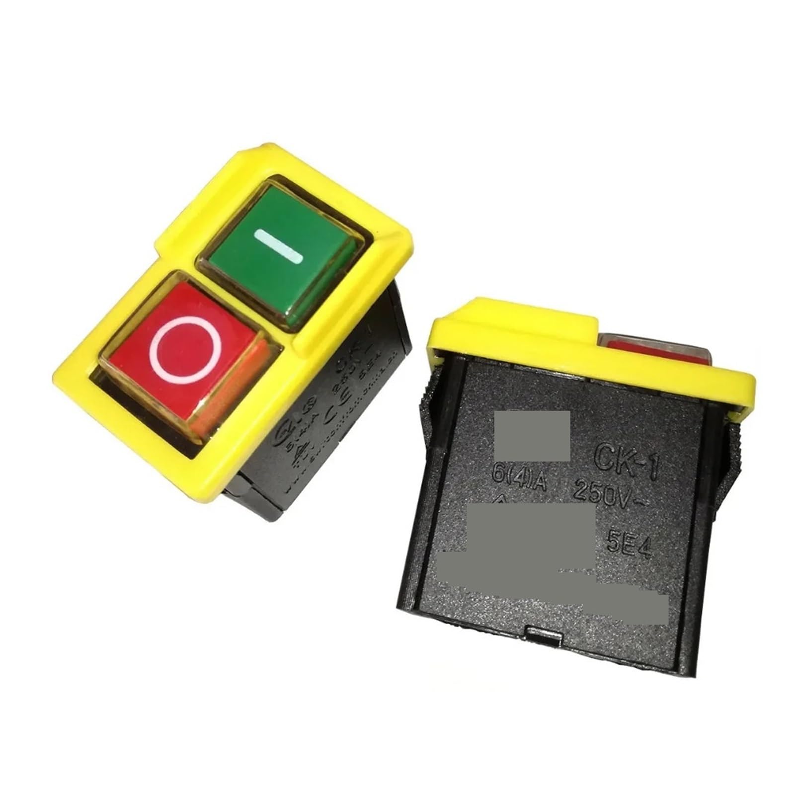 ZDVHOMCB Emergency Stop Switch 2pc CK1 6(4) A 250VAC CK-1 Electromagnetic On Off Push Button Switch Starting Switches for Grinding Machine