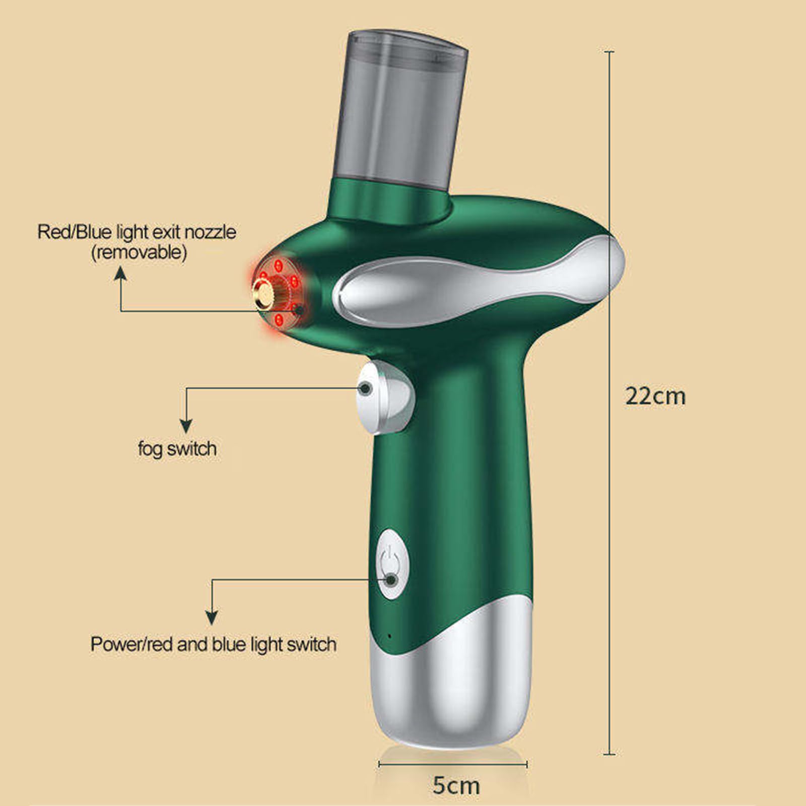 Nano Spray do Twarzy, Ręczny Mgiełka do Twarzy z Akumulatorem USB i Drobną Mgiełką 0,2 mm, Głęboko Nawilża i Napina, Do Domowych Zabiegów Nawilżających/Spa na Twarz