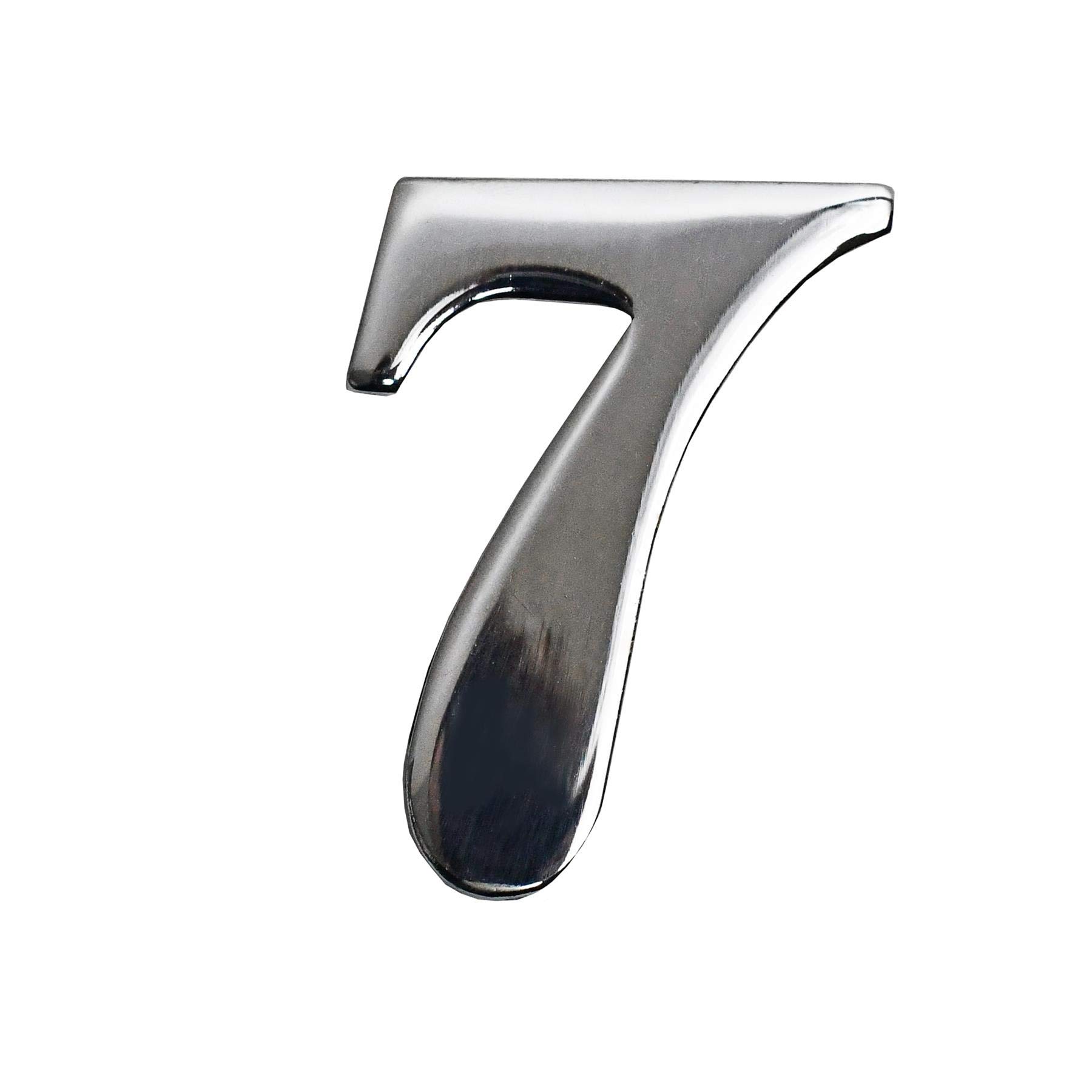 Black Country Metal Works Ltd Classic 1.5" Bright Chrome Number 7 with Fusion- Fix Adhesive