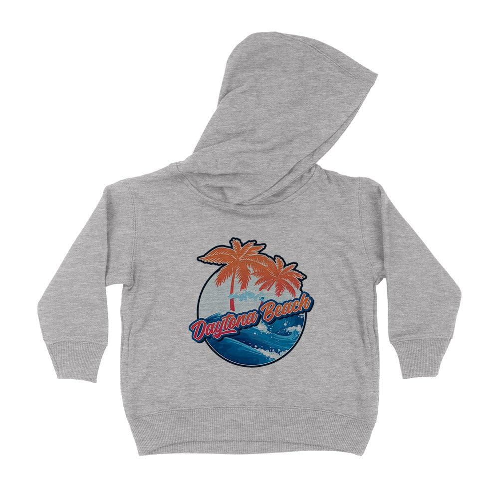 Tropical Daytona Beach Kids Hoodie Sweatshirt Toddler 4T Heather Grey