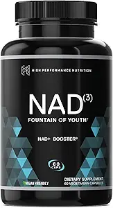 HPN NAD+ Booster (NAD3), Anti Aging Cell Booster, NRF2 Activator, Nicotinamide Riboside Alternative, True NAD Supplement Cell Regenerator Provides Natural Energy, Longevity, and Cellular Health (60 Ve