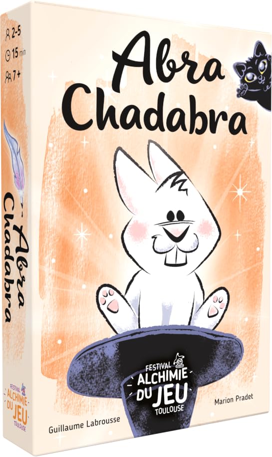 Blackrock Games ABRA CHADABRA - Tactical and Clever Card Game - Ages 7 and Up - 2 to 5 Players - 15 Minutes - Reflection, Risk Taking and Collections - Rabbits, Cats and Magic - Subverted