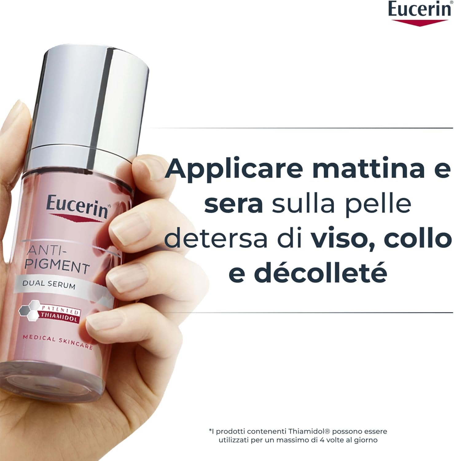 Eucerin Skincare Kit Anti-Pigment Routine Anti-Macchie, Cofanetto regalo donna beauty antimacchie con Siero Viso Dual Serum 30 ml, Crema Giorno SPF30 50 ml e Mini Gel Detergente Viso 200 ml