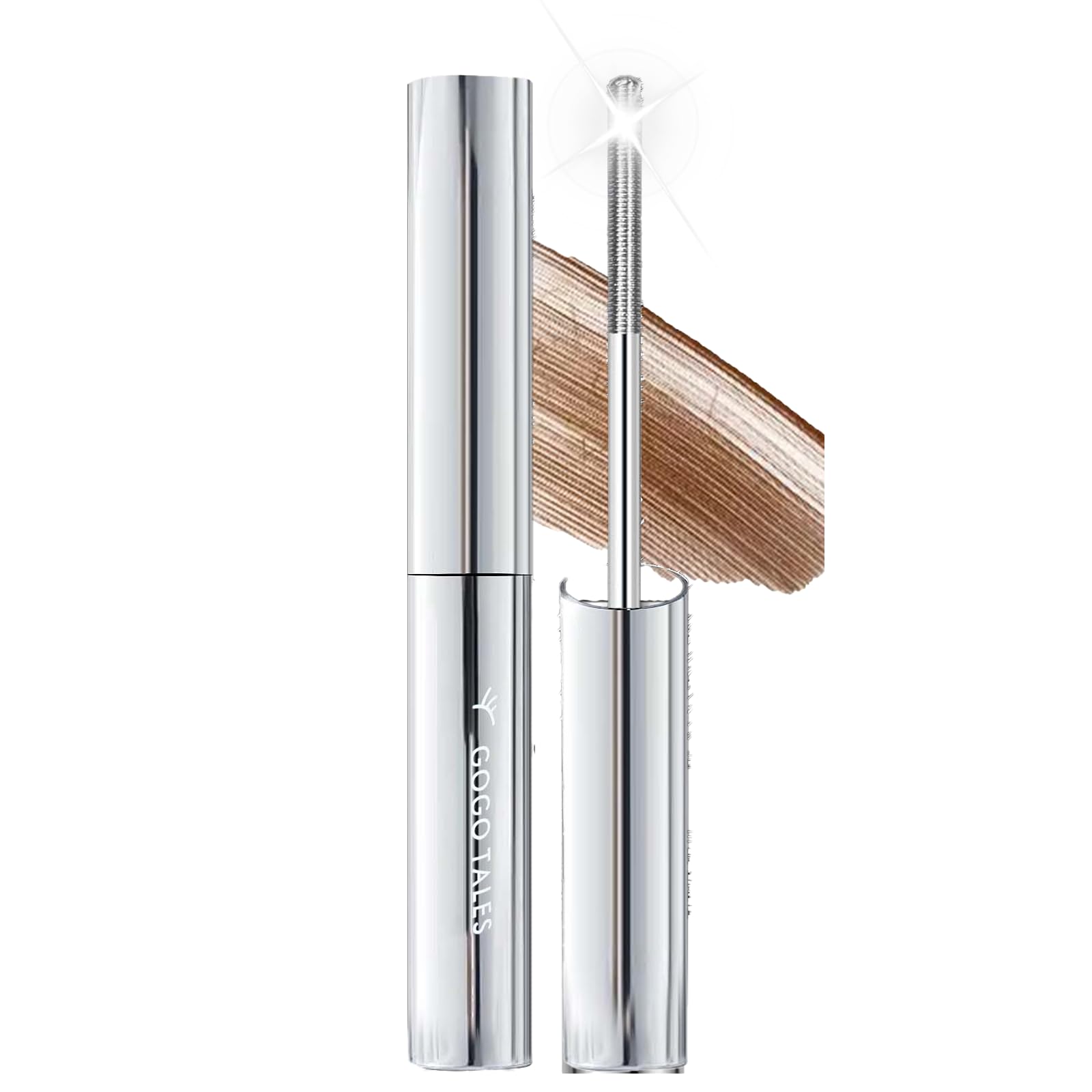 Brown Iron Wand Mascara, Metal Wand Mascara for Thin Short Sparse Lashes