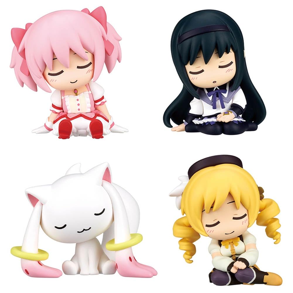 Anjinguang 4pcs Anime Figures Kyuubey/Tomoe Mami/KanameMadoka Figurine