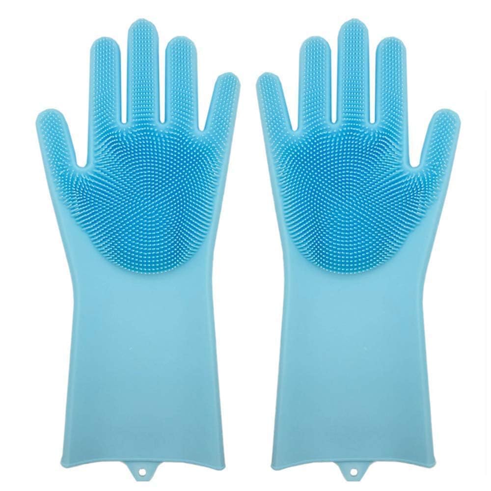 Silicone Dish Washing Gloves, Silicon Cleaning Gloves, Silicon Hand Gloves For Kitchen Dishwashing And Pet Grooming, Great For Washing Dish, Car, Bathroom (Silicone Magic Gloves) (B0DFWRJQRH) Amazon Price History, Amazon Price Tracker