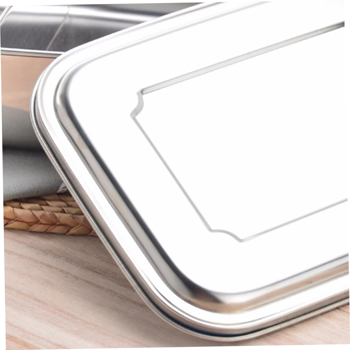 BESTYASH Lunch Box in Acciaio Inox a 3 Scomparti per Picnic e Snack | Argento, Facile da Pulire e Lavabile in Lavastoviglie, per Frutta e Merenda