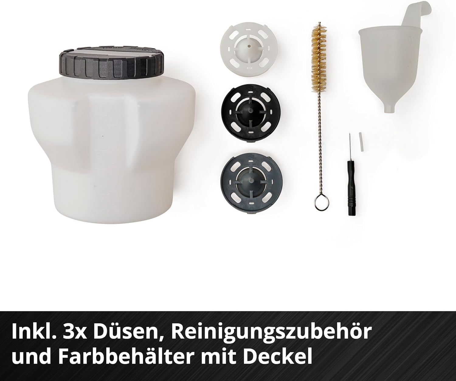 Einhell Akku-Farbsprühsystem TE-SY 18/90 Li-Solo Power X-Change (18 V, 1000 ml/min Förderleistung, 1200 ml Behälter, regulierbare Luft-/Farbmenge, inkl. Zubehör, ohne Akku)