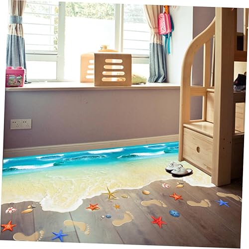 Miniatura 5 de 2pcs Decor Wall Decals Floor Decals Wall Art Decals Wall Art Stickers 3D Removable Floor Stickers